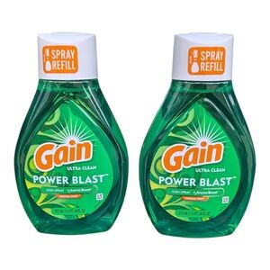 Gain Ultra Clean Power Blast Dish Spray Refill Lot of 2‎ 16 Fl Oz Original Scent